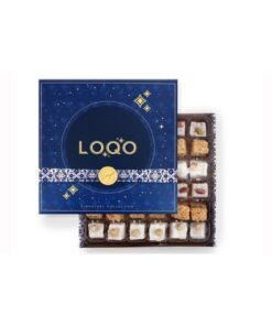LOQO Karışık Kuruyemişli, Çikolatalı, Sultan Hediyelik Kutu Lokum (ÖZEL KUMAŞ ÇANTA HEDİYELİ) Net 500 gr