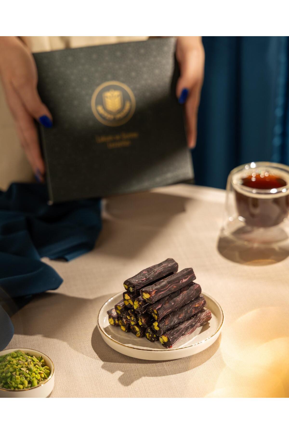 Antep Pazarı Karadut Özlü Antep Fıstıklı Fitil Lokum - 350g