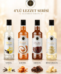 sweet heaven 4'lü Karışık Kahve Ve Kokteyl Şurubu 4x110ml (BEYAZ ÇİKOLATA ,KARAMEL,ÇİKOLATA, VANILYA)