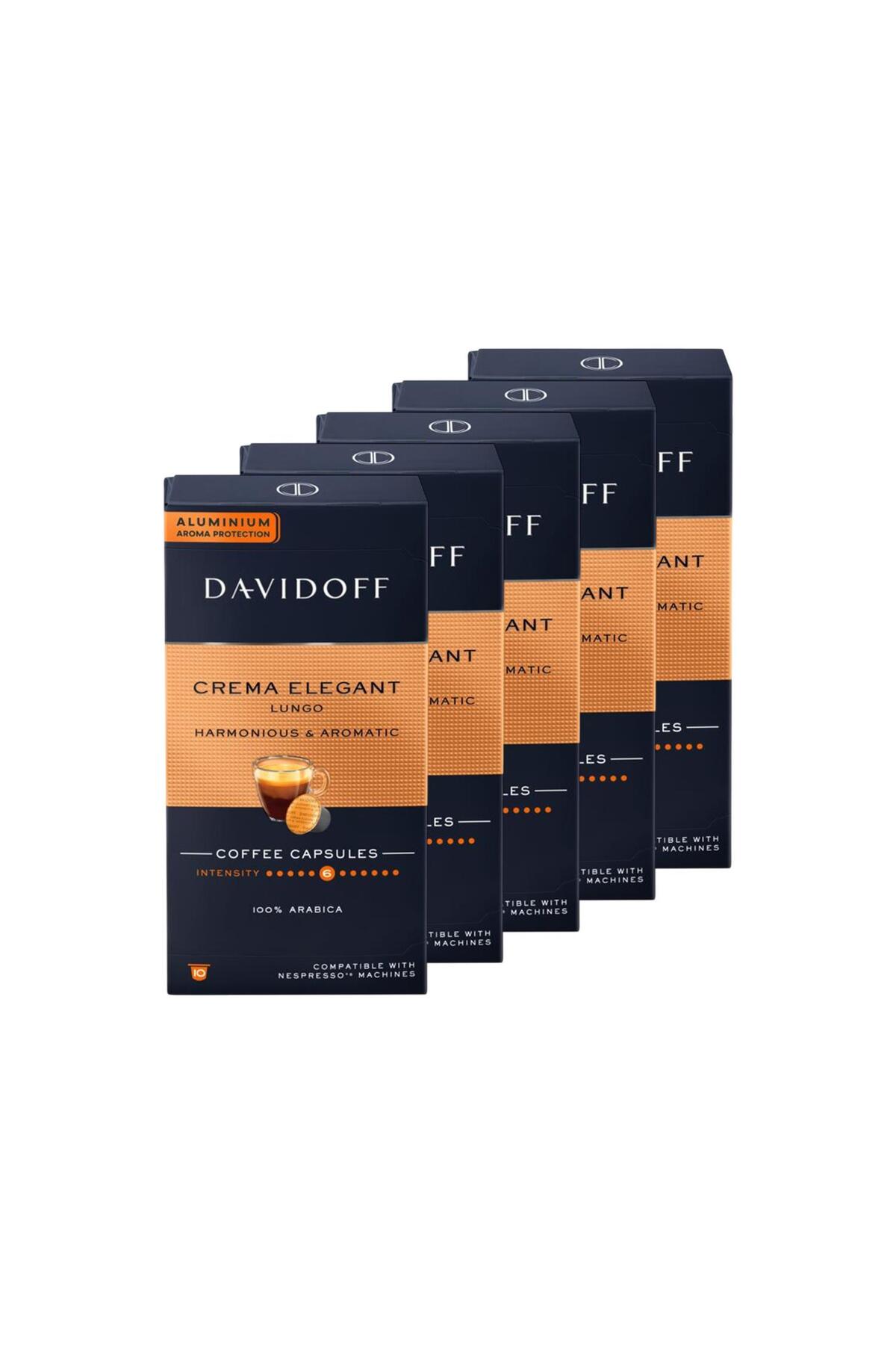 Davidoff Crema Elegant Lungo 5x10 Kapsül Kahve – Nespresso Uyumlu