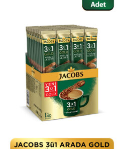 Jacobs 3'ü 1 Arada Gold Yoğun Lezzet Karışım Kahve 40'lı Kutu