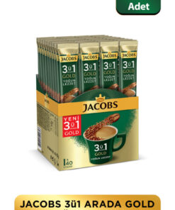 Jacobs 3'ü 1 Arada Gold Yoğun Lezzet Karışım Kahve 40'lı Kutu