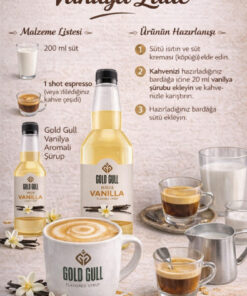 Alternative view of gold gull Vanilya & Karamel Aromalı Kahve & Meyve Şurubu 2 x 700 ml.