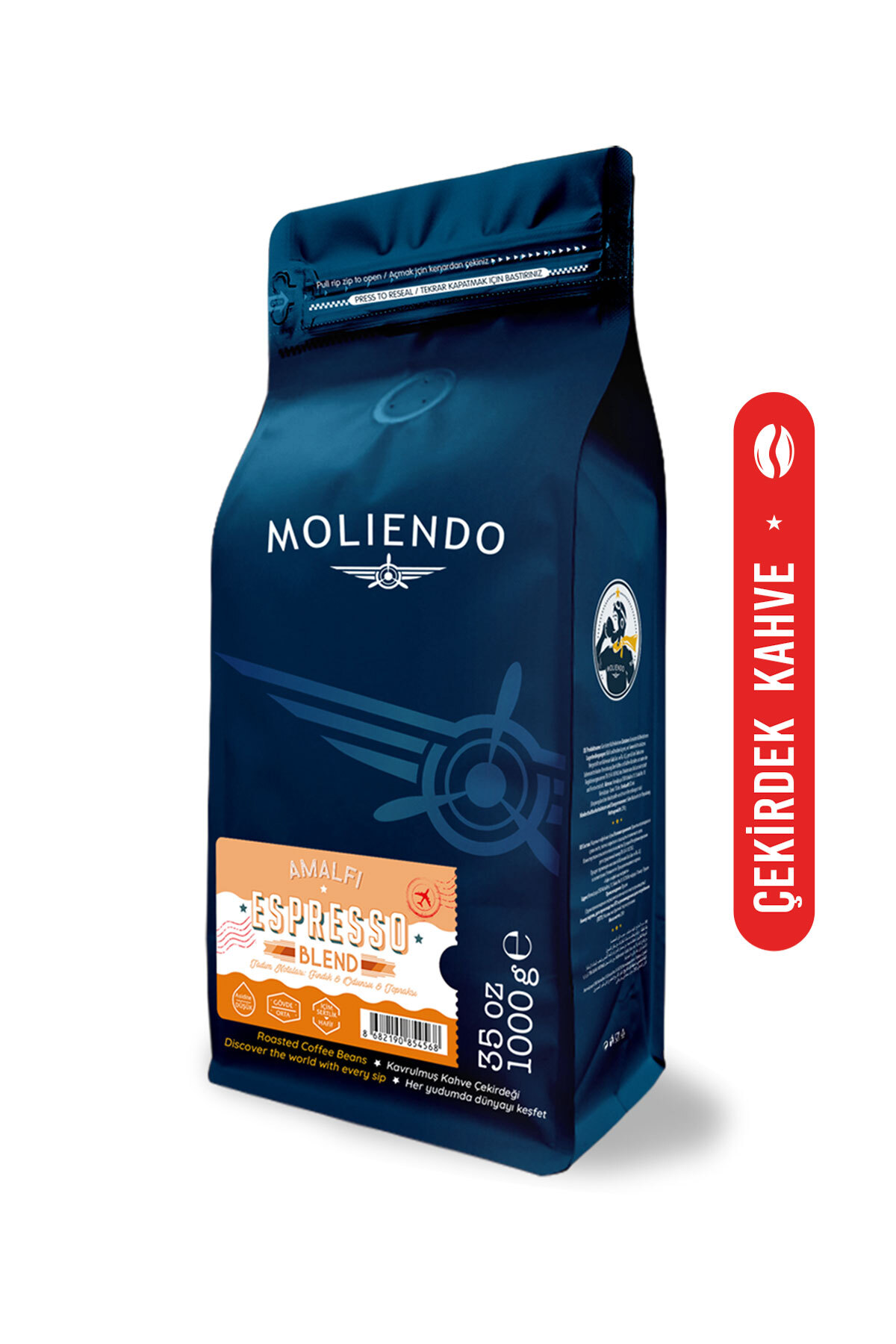 Moliendo Amalfi Espresso Blend Kahve (Çekirdek Kahve) 1000 g