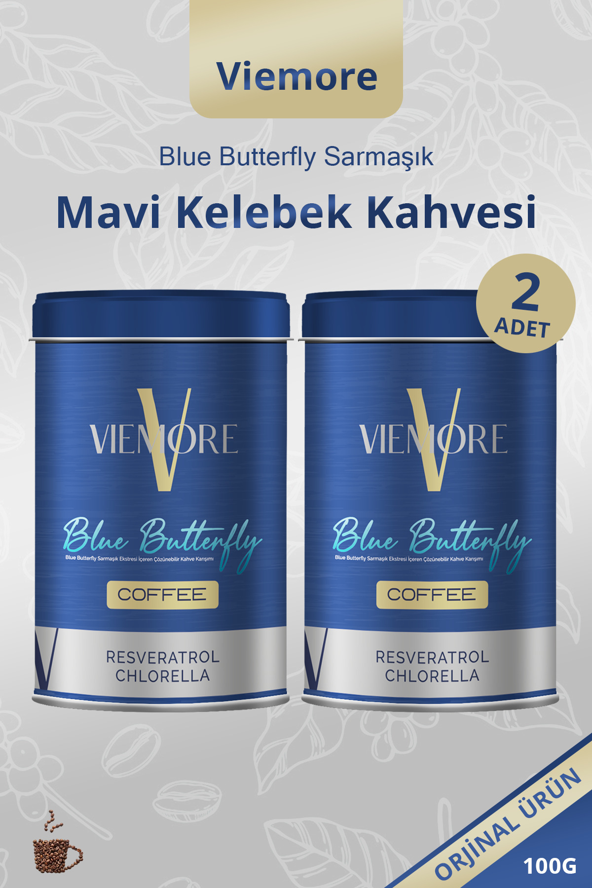 Viemore 2 Adet - Blue Butterfly Sarmaşık Ekstresi Içeren Kahve - Mavi Kelebek Kahvesi 200g