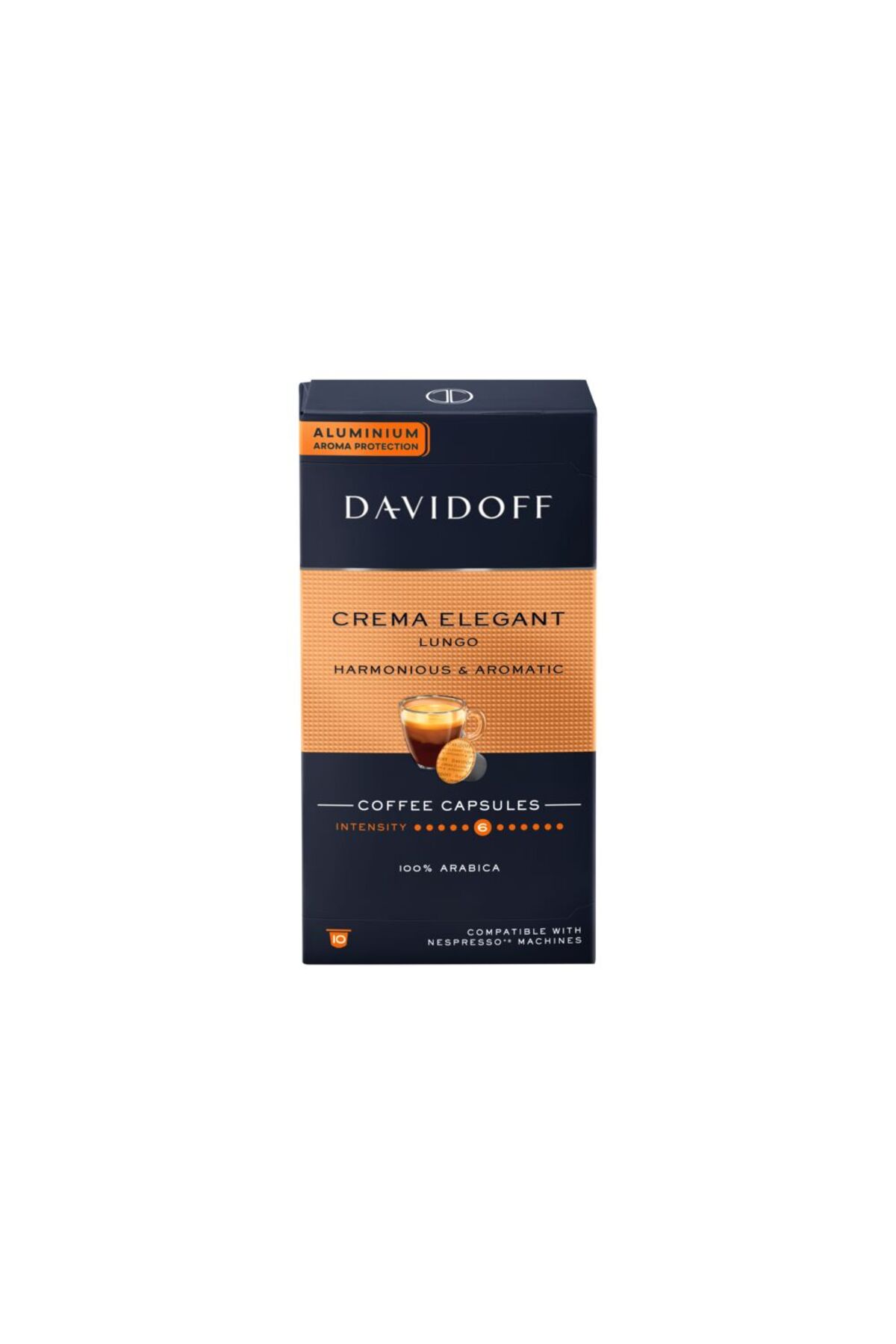 Davidoff Crema Elegant Lungo 10lu Kapsül Kahve – Nespresso Uyumlu