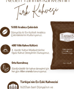 Tahmis 10'lu Türk Kahvesi Orta Kavrulmuş 100 gram Paket Seti - Görsel 3