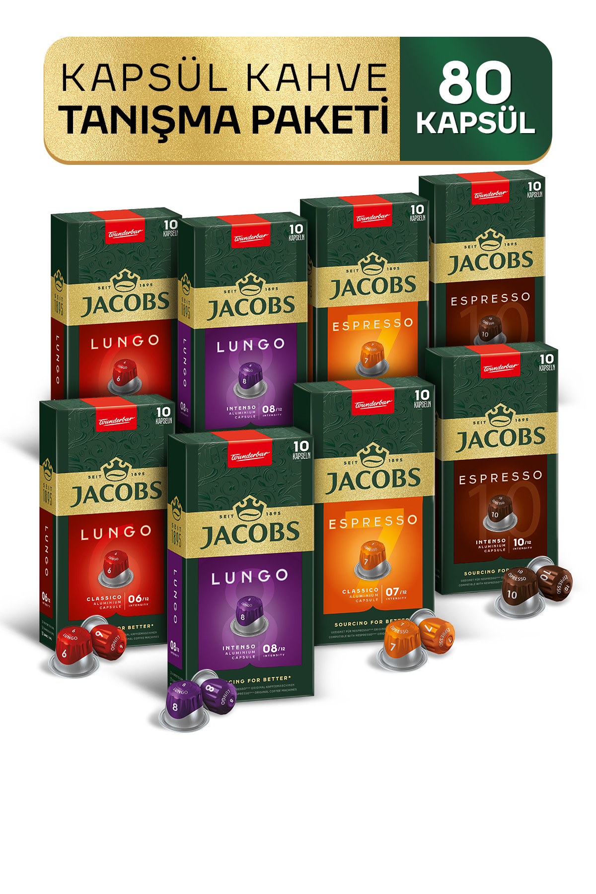 Jacobs Kapsül 2'li Tanışma Paketi ( 80 Kapsül )