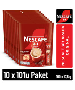 Nescafe Nescafé 3ü1 Arada Original Çözünebilir Kahve 10 x 10'lu paket (10x17,5g)