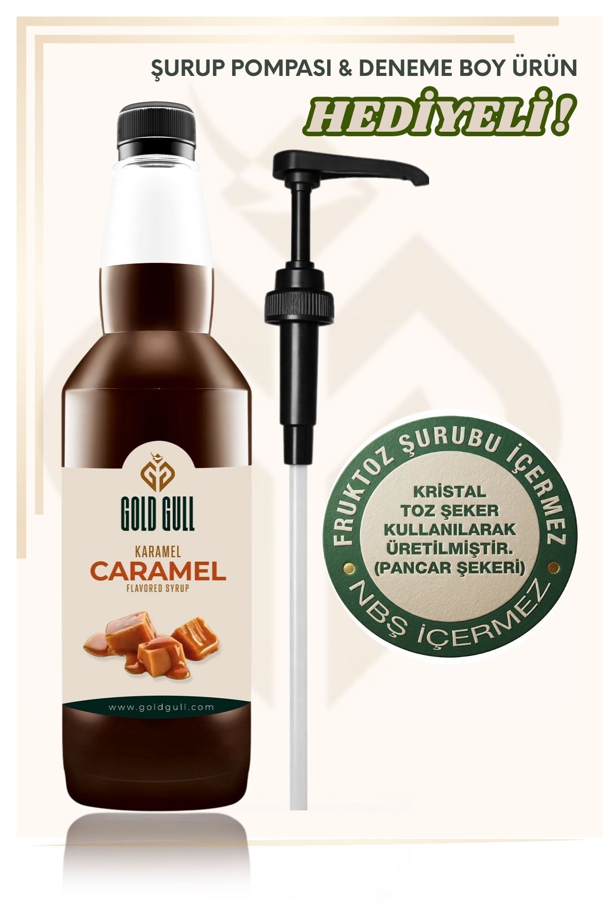 gold gull Karamel Aromalı Kahve & Meyve Şurubu 700 ml.
