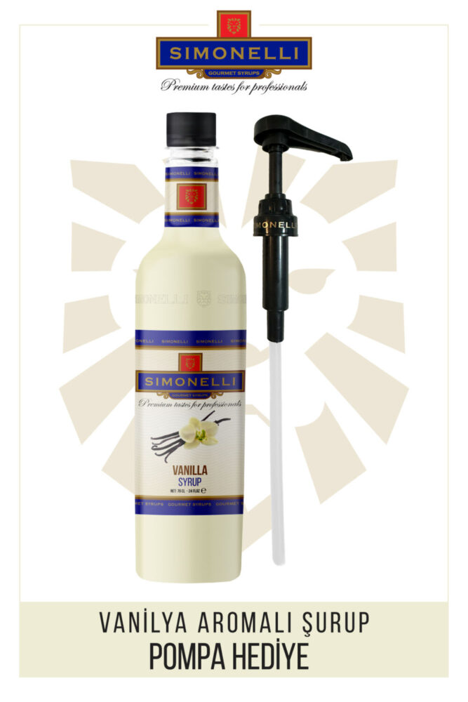 Simonelli Kahve Ve Kokteyl Şurubu Vanilya Aromalı 700 ml Pompa Hediyeli