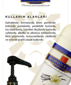 Simonelli Kahve Ve Kokteyl Şurubu Vanilya Aromalı 700 ml Pompa Hediyeli - Görsel 3