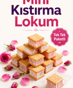 Şener MİNİ BİSKÜVİ ARASI KISTIRMA LOKUM GÜLLÜ LOKUM TEK TEK PAKETLİ LOKUM 500 GR