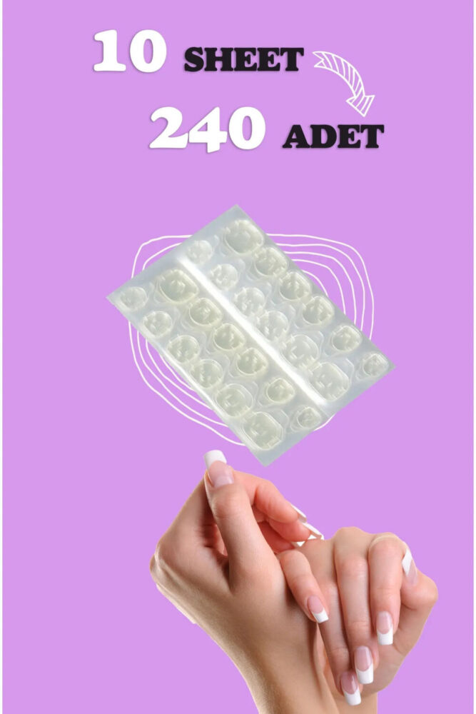 Nail Master 240 Adet Zararsız Takma Tırnak Yapıştırıcı Protez Yapıştırıcı Jel Sticker Tak Çıkar Yapıştırma Bandı