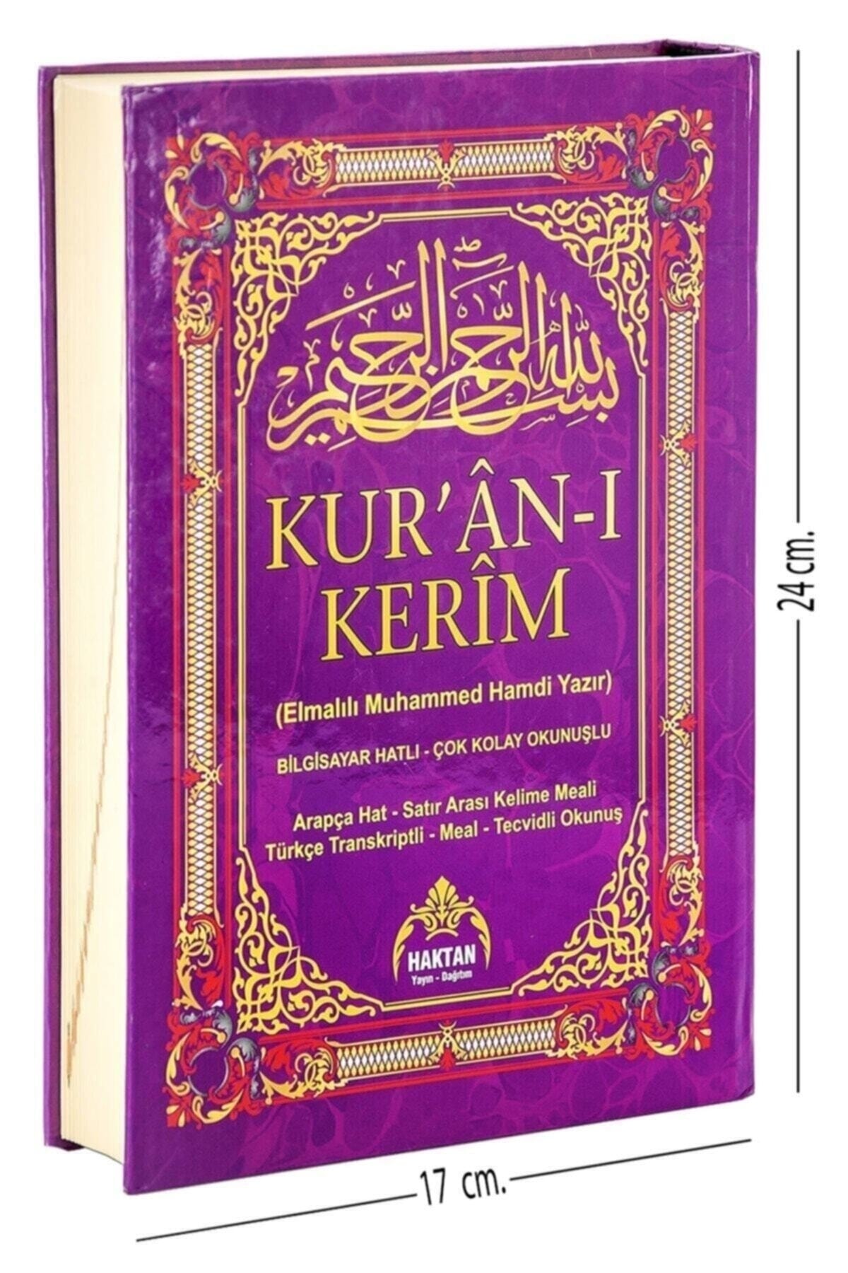 Haktan Yayın Dağıtım Kuranı Kerim Ve Satır Arası Kelime Kelime Türkçe Okunuşlu Ve Meali - 5 Özellikli - Mealli Kuran - Or