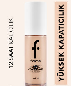 Flormar Perfect Coverage Yüksek Pigmentli & Yarı Parlak Bitişli SPF15 Fondöten