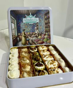 Gönbeler Osmanlı Motif Çinili Desen Karışık Kaymaklı Lokum 750 GR