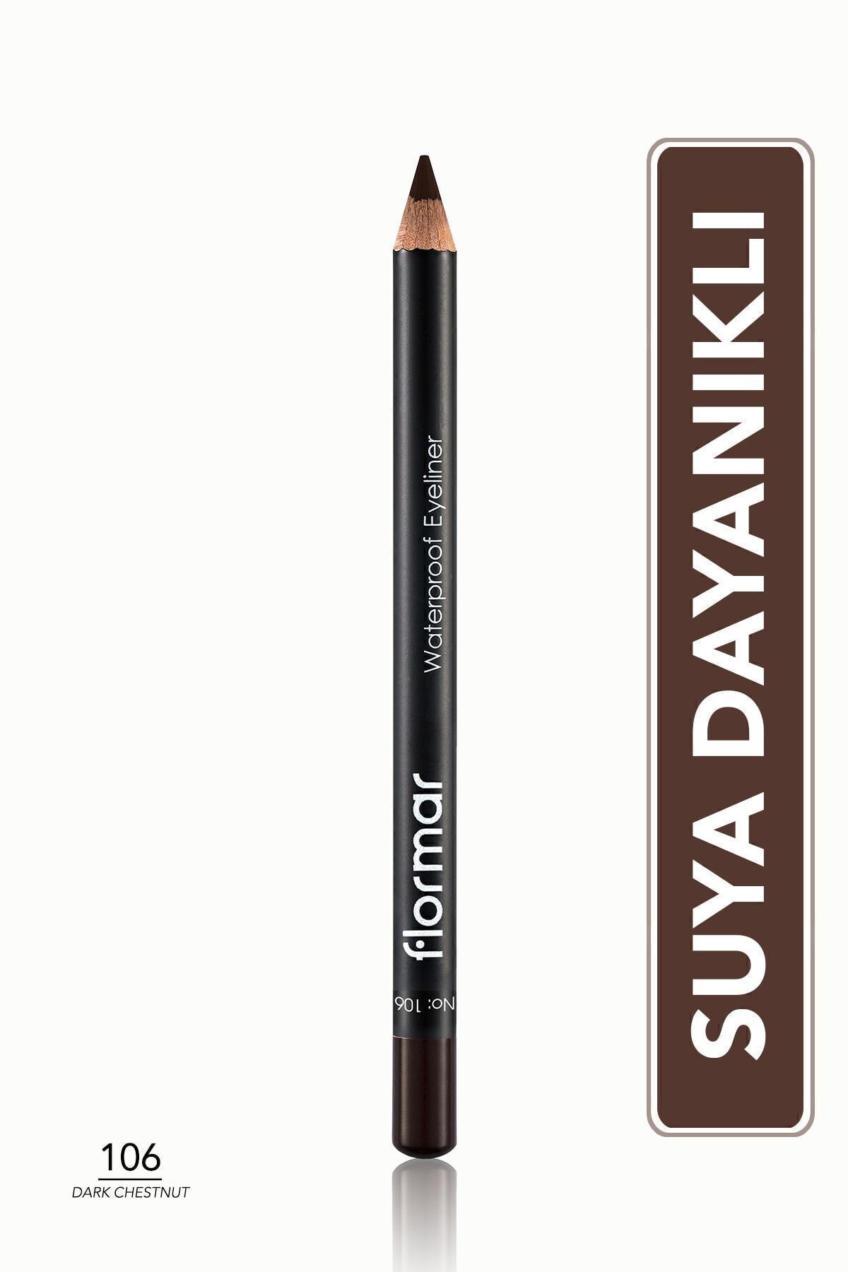 Flormar Suya Dayanıklı Göz Kalemi - Koyu Kahverengi Waterproof