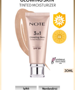 Note Cosmetics 3 in 1 Glowing Skin Tinted Moisturizer 50 SPF Işıltılı Aydınlatıcı Krem