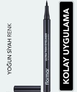 Flormar Ultra Ince Uçlu Eyeliner (SİYAH) - Ultra Thin Eyeliner - 001 Black - 8690604478491