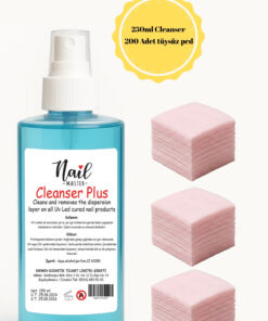 Nail Master Yapışkan Tabaka Temizleyici Kalıcı Oje Protez Tırnak Jel Kat Temizleme Cleanser Tüysüz Mendil Seti