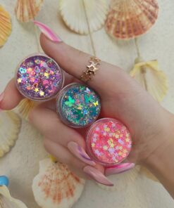 hbtasarim Glitter Far Jel Far 3lu Parlak Glitter