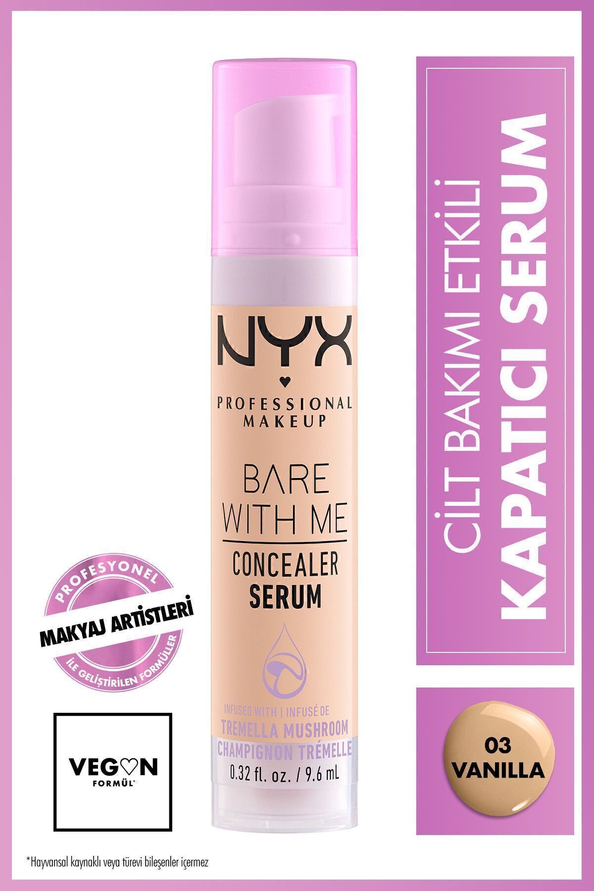 NYX Professional Makeup Bare With Me Kapatıcı Serum 03 Vanilla Concealer