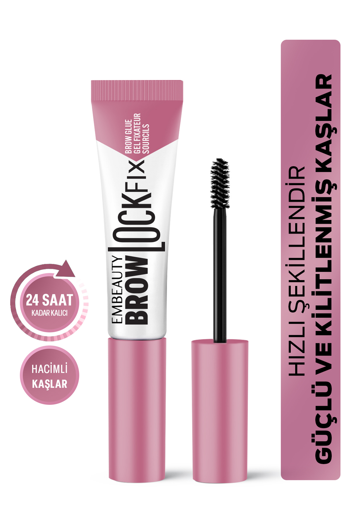 Embeauty Brow Lock Fıx Laminasyon Etkili Kaş Sabitleyici Maskara (Şeffaf Biotin & B5 İçerikli)