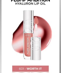L'Oreal Paris Plump Ambition Hyaluron Lip Oil Besleyici ve Nemlendirici Dudak Parlatıcısı - 601 Wort It