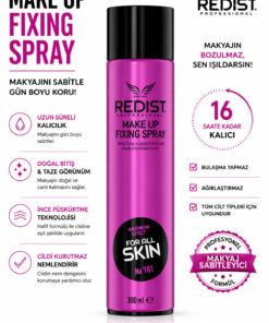Redist Makyaj Sabitleyici Sprey – Gün Boyu Kalıcı Ve Taze Görünüm Için 300 ml Vegan