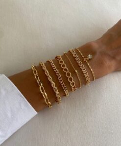 MagicStone Kristal Taş Detaylı Yedili Kombin Bileklik