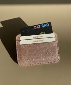 ÇANTA Lüx Deri Pembe Simli Kartlık