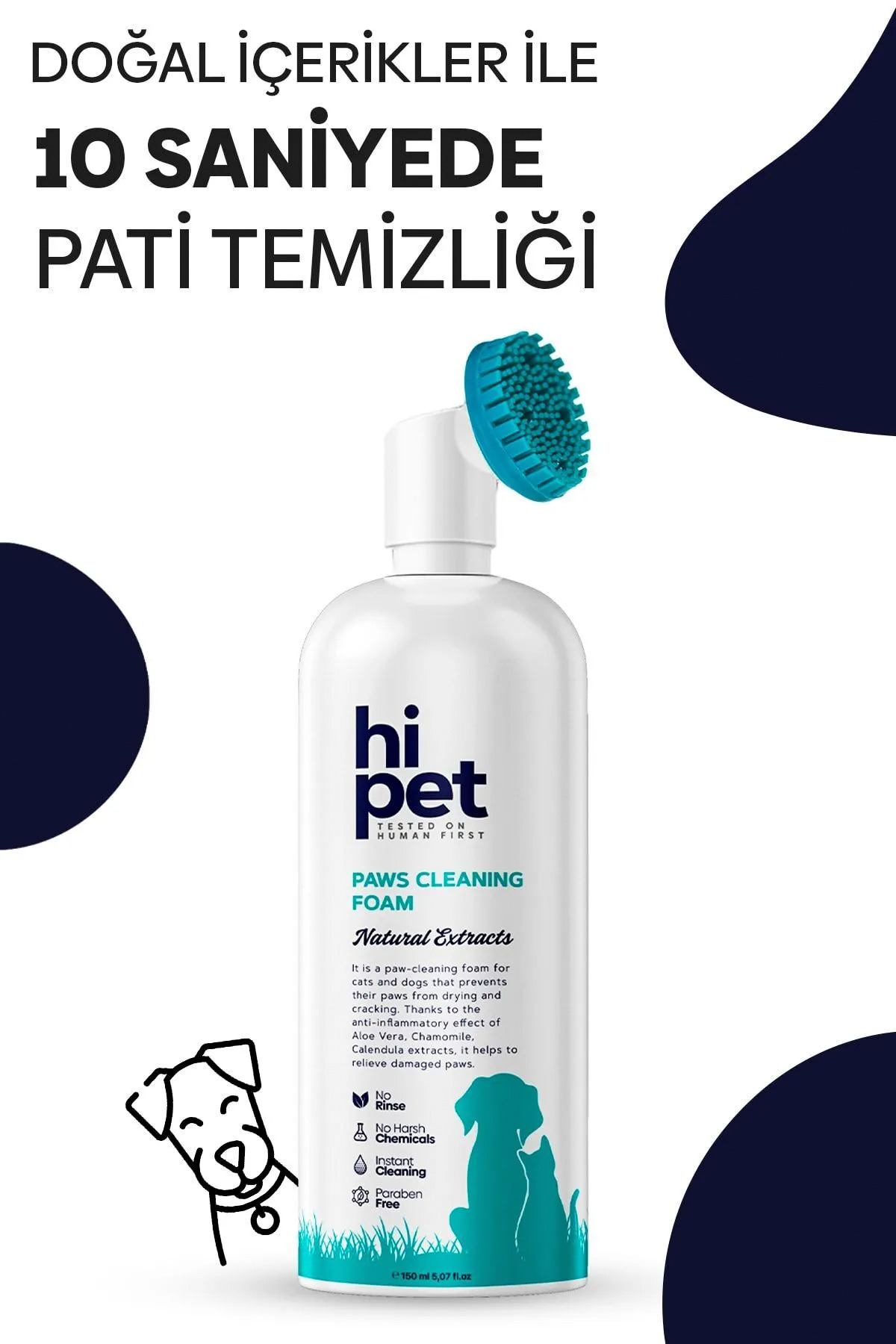HiPet Köpek Pati Temizleme Köpüğü