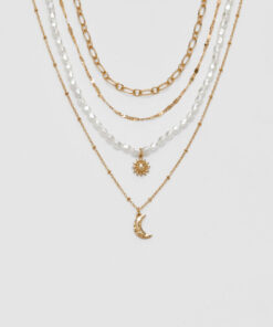 Stradivarius 4’lü ay ve güneş kolye seti