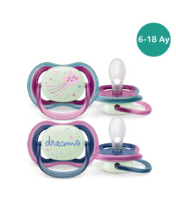 Philips Avent Ultra Air Gece Emziği 6-18 Ay, 2'li Kız, SCF376/14