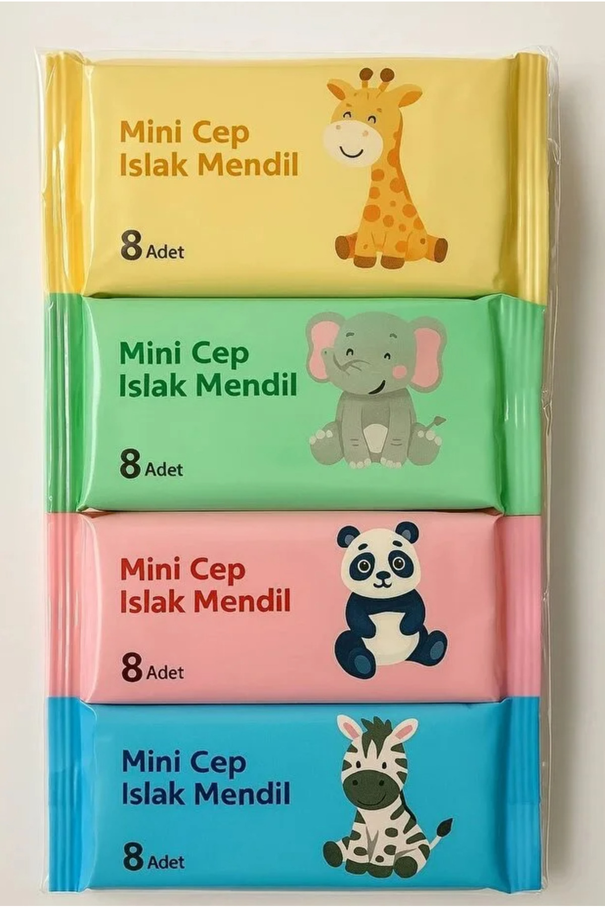 AYGÖREN HOME 1 Paket 8 Yaprak Mini Islak Mendil Taşınabilir Çanta Boy Cep Tipi Islak Mendil