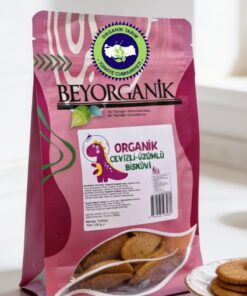 BEYORGANİK Organik Cevizli Üzümlü Bisküvi Miks 100gr Atıştırmalık Bisküvi