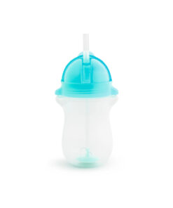 Munchkin Tıklama Kilitli Uçlu Pipetli Alıştırma Bardağı, 12ay , 296ml, Mavi, 1 Adet