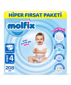 Molfix Kanal Teknolojisi Hiper Fırsat Paketi 4 Beden Maxi 208 Adet