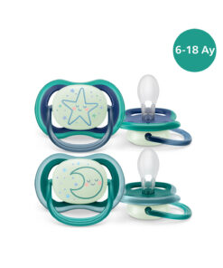 Philips Avent Ultra Air Gece Emziği 6-18 Ay, 2'li Erkek, SCF376/13