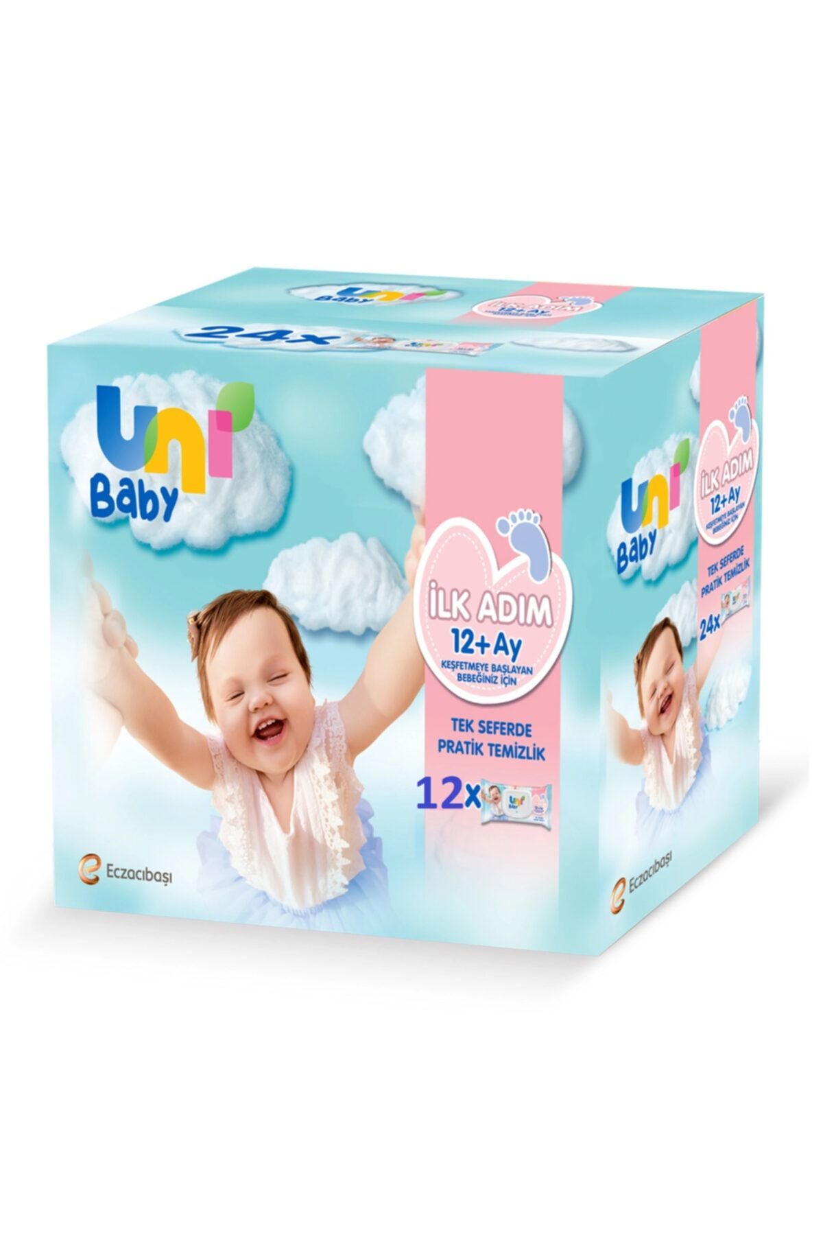 Uni Baby Ilk Adım Islak Mendil Kapaklı 12li 624 Yaprak