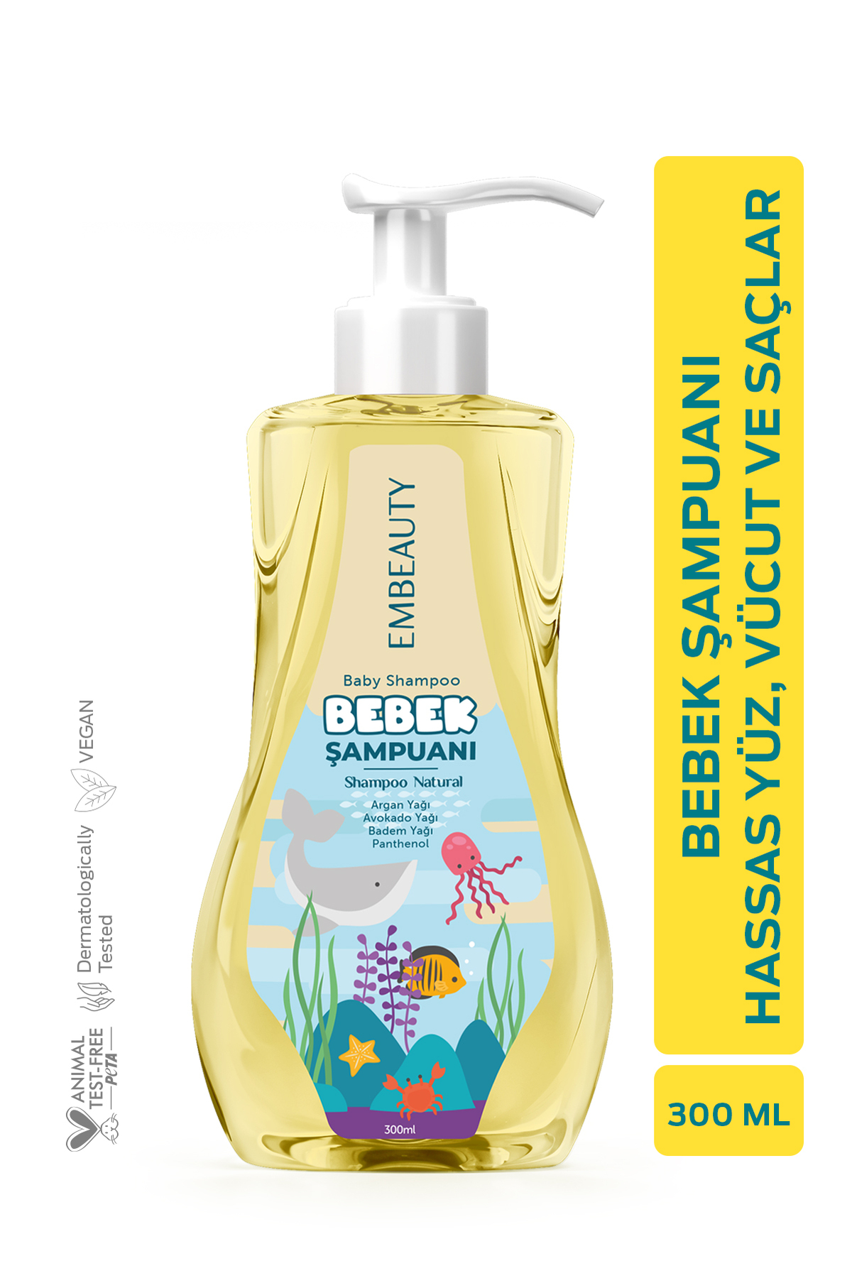 Embeauty Avokado Yağlı Bebek Ve Çocuk Şampuanı Göz Yakmayan Özel Formül 300 ml
