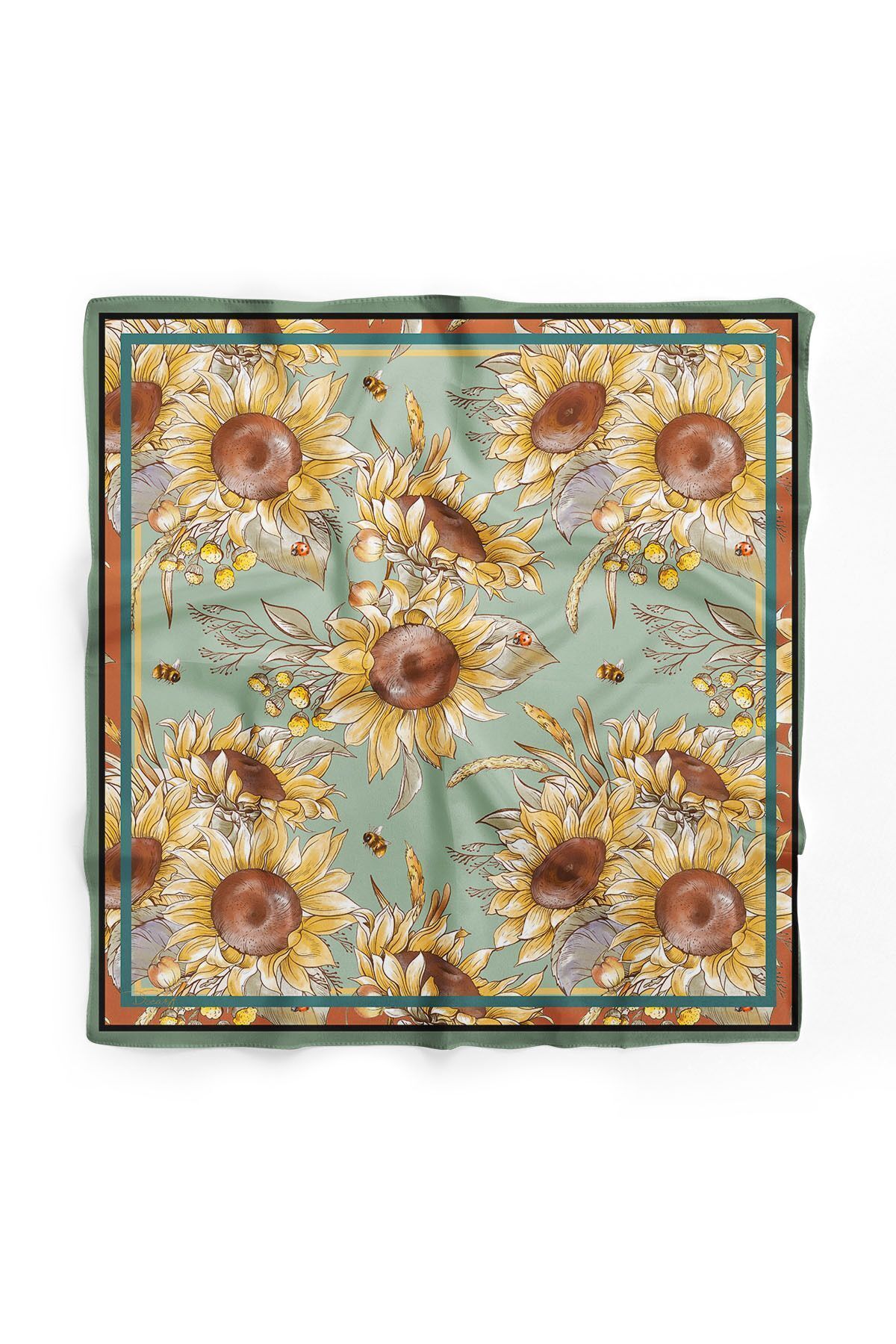 D scarf AYÇİÇEĞİ DESENLİ FULAR
