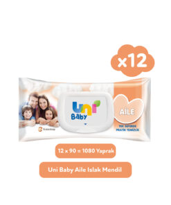 Uni Baby Aile Islak Mendil 12x90 (1080 YAPRAK)