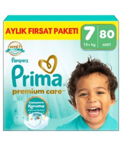 Prima Bebek Bezi Premium Care 7 Numara 80 Adet Aylık Fırsat Paketi