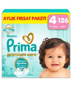 Prima Bebek Bezi Premium Care 4 Numara 126 Adet Aylık Fırsat Paketi