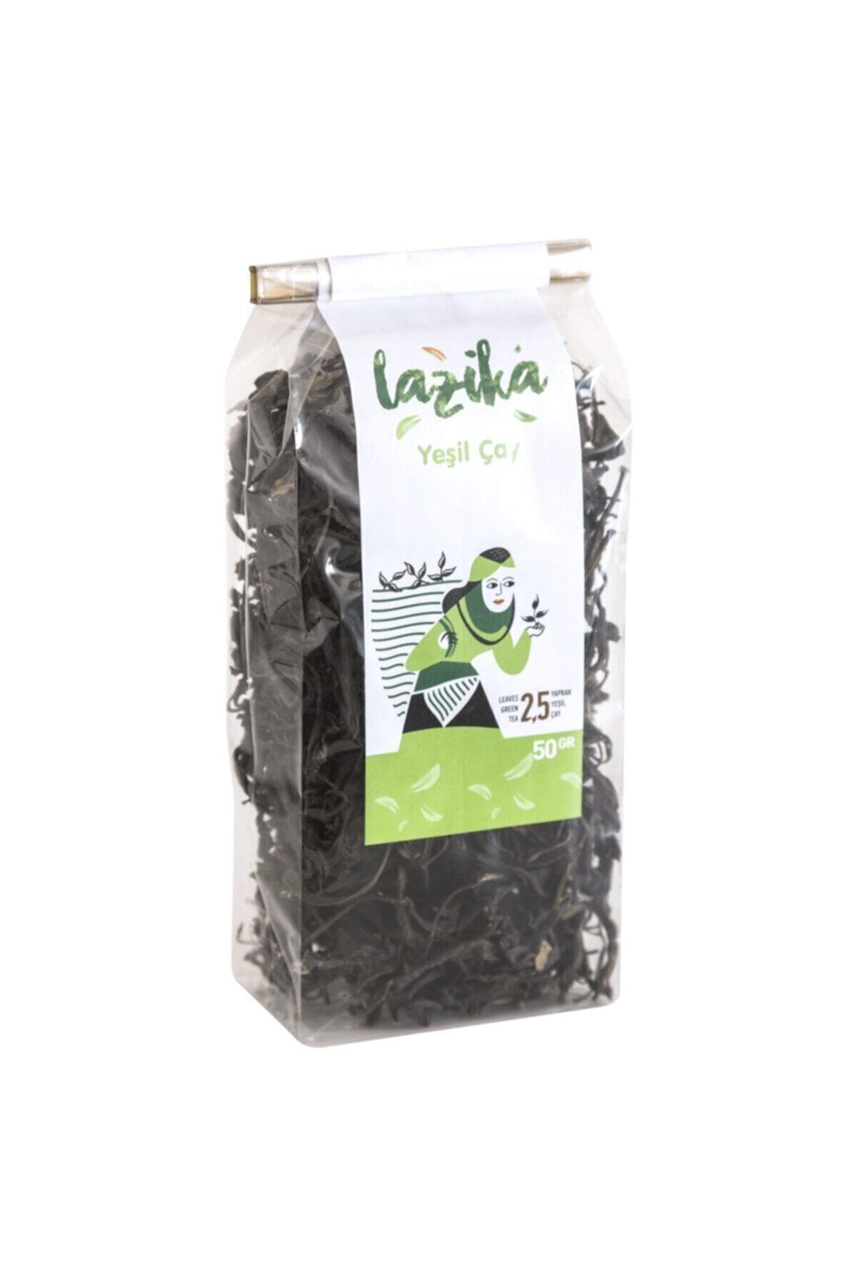 LAZİKA El Yapımı Yeşil Çay 50 G, Antioksidan, Katkısız, Sadece Üst Yaprakalar, Çamlıhemşin Çayı