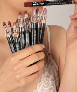 ZEYNABEAUTY 12'li Nude Dudak Kalemi Seti Kalın Jumbo Lip Liner Mat Dudak Kalemi Kalemtraşlı