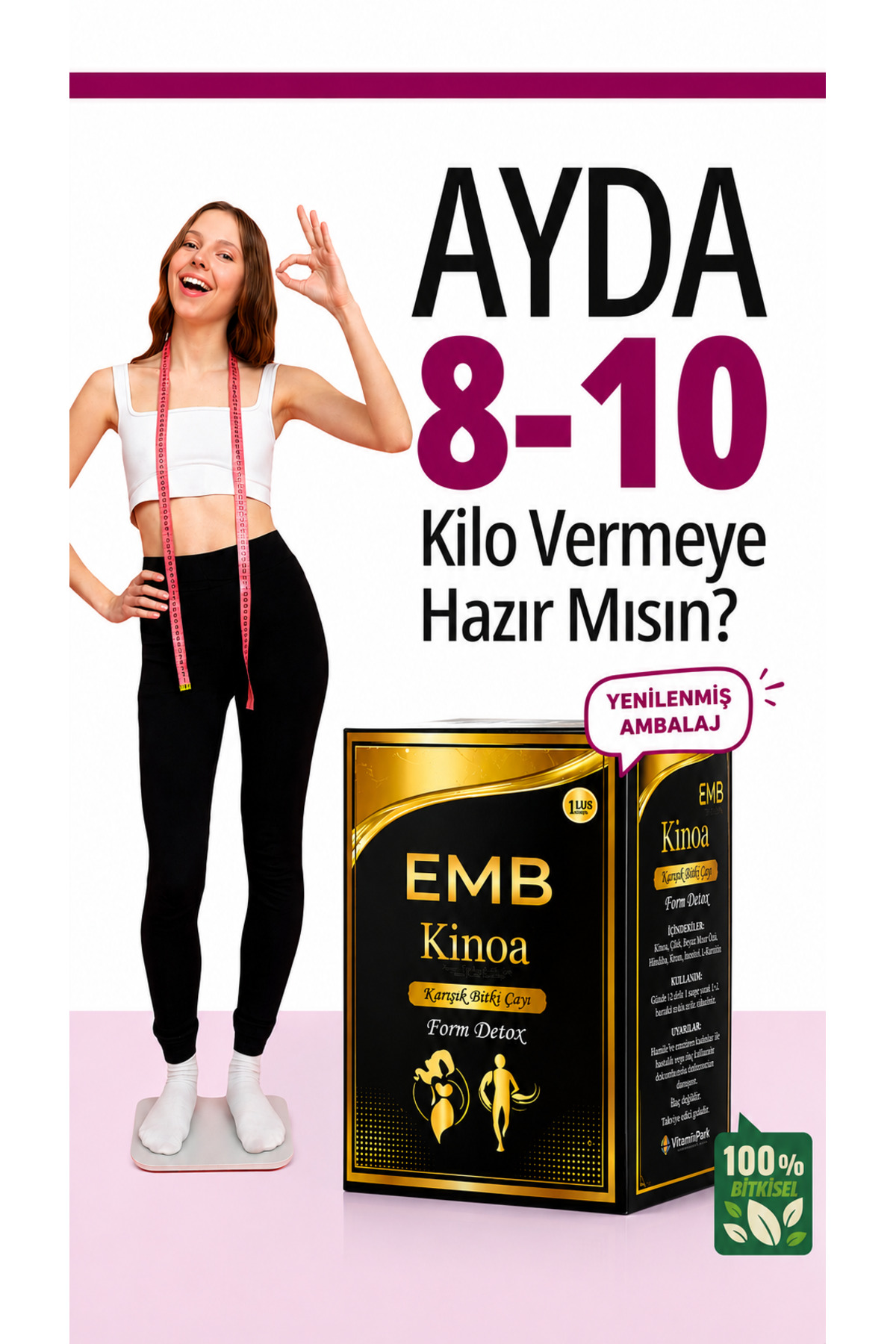 emb Özel Formül Kinoalı Detox Organik Karışık Bitki Çayı 1 Kutu