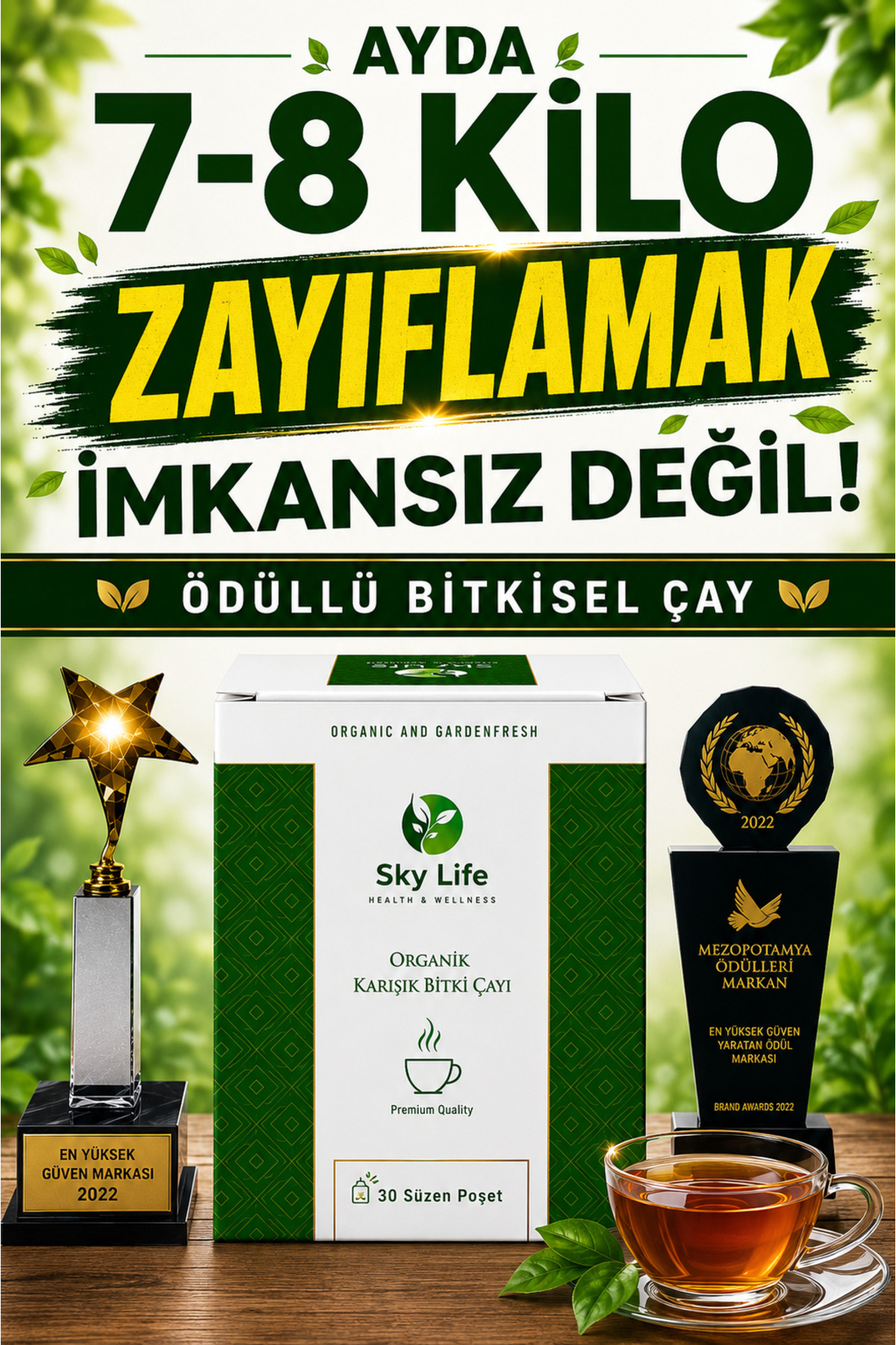 Sky Life Health & Wellness Detox Çayı Form FİT YAŞAM diyet çay tok tutma zayıflamak kilo.verme